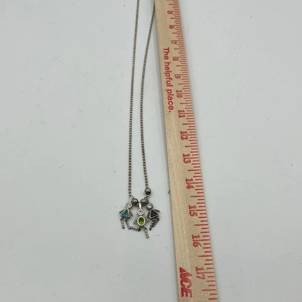 Silver 925 Ball Bead Chain Birthstone Kids Charm‎ Pendants Aug Feb. Dec Necklace